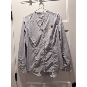 Women's Cutter & Buck Auburn Tigers 3/4 Sleeve Plaid Button Up Shirt, Large